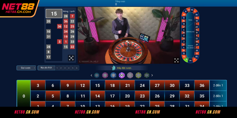 Hướng dẫn cách chơi Live Roulette NET88